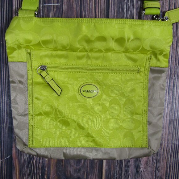 Coach NEW Yellow Messenger Crossbody Bag - Picture 2 of 5